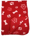 30x21 Bogo Brands Inch Dog Cat Fleece Blanket Bone And Paw Print For Animals 099461263505
