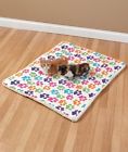 3210066 Afoyft Reversible Memory Foam Pet Mat Bed Colorful Paw Print