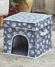 3410520 Afoyft Pet Cat Or Dog Toy Storage Box Gray Paw