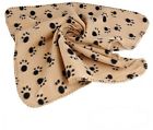 3779 Pawz Road Lovely Pet Paw Prints Fleece Blanket Beige Medium Dog Cat Blankets 665655464579