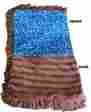 500-129 Mirage Blwtfl Western Luxurious Plush Pet Blanket Blue Full Size 099994248659