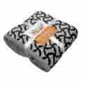 59-90322blk Paws Claws Bone Trax Print Micro Plush Sherpa Backed Throw 100 Percent Polyester Black 086268018278