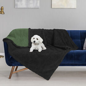 1kpbw561gnbk-ln 60 50in Pet Blankets Soft Warm Dogs Cat Blanket Reversible Sherpa Fleece