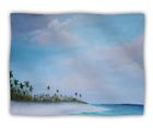 616913170855 Kess Inhouse Rosie Brown Carefree Carribean Pet Blanket