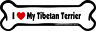 729173900404 Imagine This Tibetan Terrier Bone Car Magnet Love