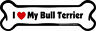 729173900459 Imagine This Bull Terrier Bone Car Magnet Love