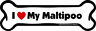 729173901432 Imagine This Maltipoo Bone Car Magnet Love My
