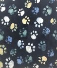 769924482827 Comfy Pooch Blue With Paw Prints Reversible Sherpa