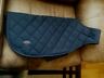 8p6e Orvis Navy Blue Quilted Waxed Cotton Dog Coat Size Medium