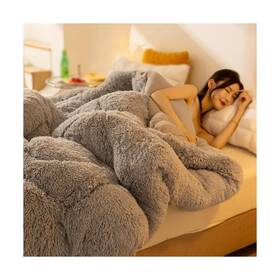 Aetvrni 091685769329 Extra Fluffy Comforter Luxury Thick Warm Faux Fur Queen Siz