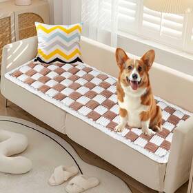 Aij150 Aijcor Plaid Pet Couch Mat Dog Covers Non Slip Washable Soft Checke... Fast Ship