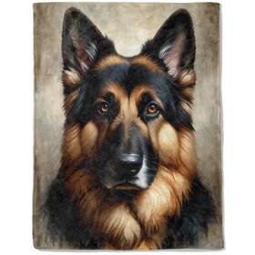 Wgsv5771 Ainori German Shepherd Fleece Blanket - Lightweight Soft Cozy Gifts Throw For Dog Lo