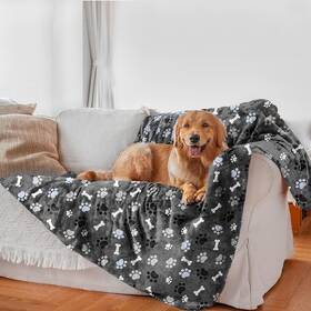 Aiwek 445014255276 Waterproof Dog Blanket Pattern Printing Super Soft Warm Fluffy Facecloth Sofa C