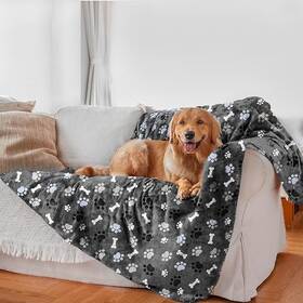 Aiwek 634303684812 Waterproof Dog Blanket Pattern Printing Super Soft Warm Fluffy Facecloth Sofa
