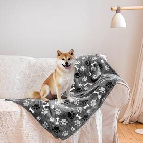 Aiwek 762730188723 Waterproof Dog Blanket Pattern Printing Super Soft Warm Fluffy Facecloth Sof