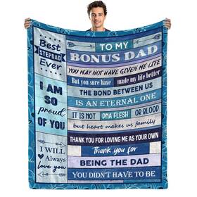 Ajiiusv 754932834492 Step Dad Blanket From Daughter For Bonus Son - Stepdad Birthday Chr