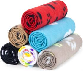 Ak Kyc 726084777781 6 Pack Mixed Puppy Blanket Cushion Dog Cat Fleece Blankets Pet Sleep Mat Pad Bed