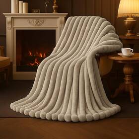 Ah24ff003 Amé Lie Home Faux Fur Throw Blanket For Couch Cozy Fuzzy Fluffy Luxurio