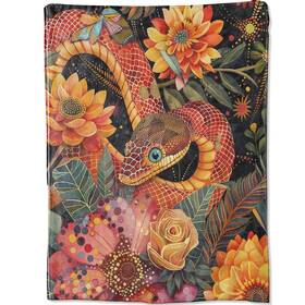 Sagyhj12504aajs Amepay Snake Flowers Throw Blanket Colorful Plant Floral Serpent Blankets For Bedro