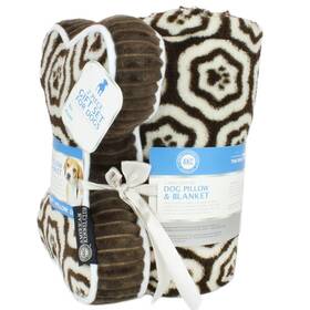 American Kennel Club 840294152326 Akc 60 Inch X50 Pet Blanket And 10 Pillow Set Warm Plush For Dogs Cats
