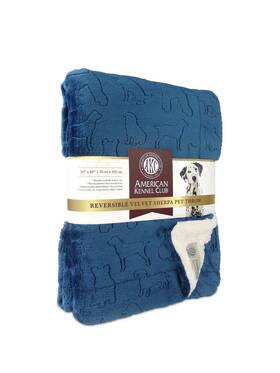American Kennel Club 840294183184 Premium Velvet Sherpa Pet Blanket Soft And Warm Throw For Dogs Cats 4
