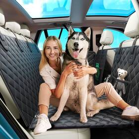 Fba0007 Amzentials Pet Seat Cover For Back 57x78 Inches Waterproof Safety Strap And Hook