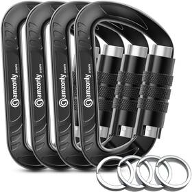 B0cch3bltj Amzonly 3 Inch Auto-locking Carabiner Clips 12kn 2697lbs Heavy Duty Keychain Hiking Campin
