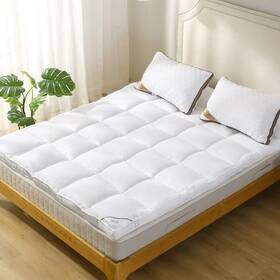 Analin 728618260622 Mattress Pad Queen Size - Soft Comfort Cover Quilted Fitted Mattres