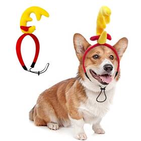 W0224 Aniac Dog Antlers Headband Christmas Outfit For Small Medium Large Re