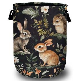 Antjoo 20250526 Cute Animal Laundry Basket Hamper Collapsible Oxford Cloth With Hand