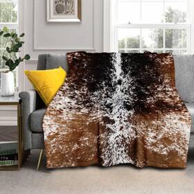 Aportt Chhlch99l7h0bb2 231011-2 Cow Print Blanket Soft Flannel Lightweight Cowhide Western Throw Cozy