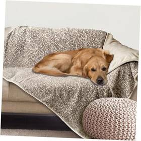 59-0-9-00123 Arlee Home Pet Waterproof Dog Blanket For Cats And 60 X 70 .5 Rabbit Fur Print Spots - Taupe