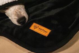 Ashpaws 860012215621 Puppy Blanket Super Soft Sherpa Dog Blankets And Throws Cat Fleece. Black