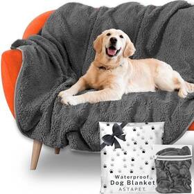 Astapet 060847260215 Dog Blankets For Large Dogs Washable - Waterproof Blanket Couch