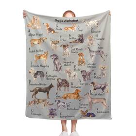 Astede 963275888352 Dog Blanket Alphabet Throw Blankets Throws Gift For Boy Girl Kid Lover So