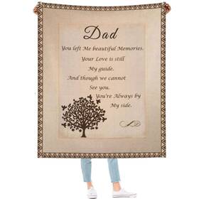 Memory-dad-5060 Auivty Memorial Blanket For Loss Of Dad - Sympathy Gift 50 Inch X60 Letter Print
