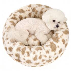 At-08367117 Avont Donut Dog Bed Decorative Round Calming Pet For Small And Medium Pu