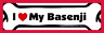 B0021 Bone Car Magnet Love My Basenji By Pet 729173900213
