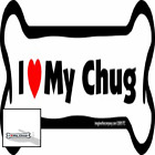 B0072 Bone Car Magnet Love My Chug By Free 729173900725