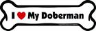 B0081 Imagine This Bone Car Magnet Love My Doberman 729173900817