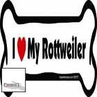 B0185 Bone Car Magnet Love My Rottweiler By Free 729173901852