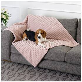 Balance 067996998755 Waterproof Dog Blanket - Acorn Pink For Small Dogs Washable Double Sided Wit