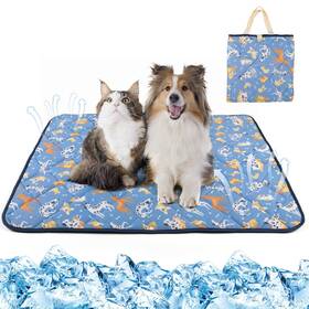 B13-gbd-bdg-s-1 Barklincharm 28 Inch X22 Foldable Dog Cooling Mat Washable For Dogs Soft Blanket