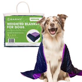 B-00041 Barmy Weighted Blanket For Dogs With Washable Cover 3 Sizes Thunder