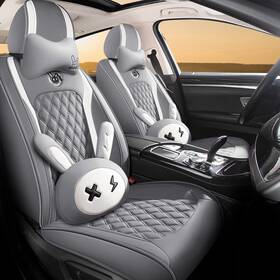 Bbkvf01 Bbkvf 797999094652 Cute Bunny Seat Cover 5 Set With Waterproof Pu Leather For Cars Suv Pick-up T