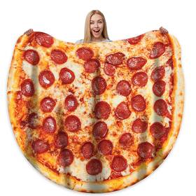 Dz15153-3 Bcareself Pizza Blanket Adult Kdis Size Double Sided Funny Realistic Food Per