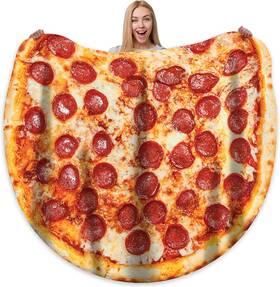 Dz15153-4 Bcareself Pizza Blanket Adult Kdis Size Double Sided Funny Realistic Food Person