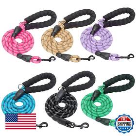 B0b9xlz3t7 Beautyzoo Heavy Duty 6-pack 6ft Reflective Nylon Rope Dog Leashes