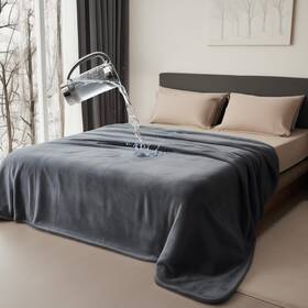 Bedding Aid 628124208234 Waterproof Blanket For Couples With Spill-proof Protection Double Size Flann