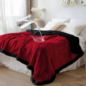 Bedding Aid 628124208807 Waterproof Standard Throw Blanket For Couch And Bed Double-sided Sherpa